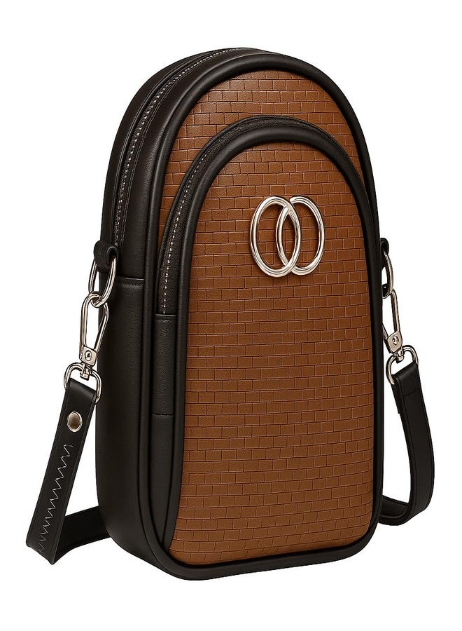 CULT FACTORY Designer Brown Leather Sling Bag for Women Stylish Mini Sling Bag for Women - Image 1